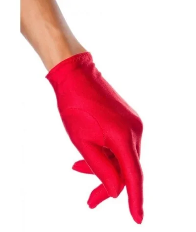 Satin-Handschuhe kurz rot