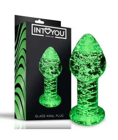Glow in The Dark Glass Butt Plug von Intoyou Shining Line bestellen - Dessou24