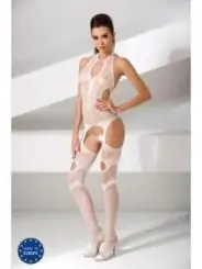Weißer Ouvert Bodystocking...