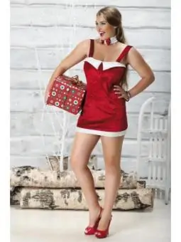 Rotes Weihnachtskleid Caramella, mit Rückenschnürung von Andalea Dessous bestellen - Dessou24