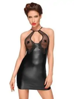 Powerwetlook Kleid mit Dekorativer Stickerei Unter Der Brust F185 von Noir Handmade Decadence Collection bestellen - Dessou24