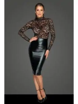 Midi Kleid mit Sanfter Spitze F228 von Noir Handmade Missbehaved Collection bestellen - Dessou24