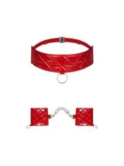 Hunteria Cuff & Halsband Rot von Obsessive bestellen - Dessou24