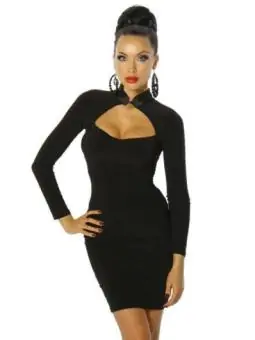 Kleid mit Schnürung schwarz bestellen - Dessou24
