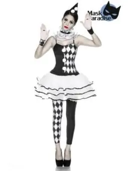 Harlekinkostüm (Komplettset) schwarz/weiß von Mask Paradise bestellen - Dessou24