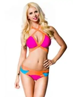 farbenfroher Bikini pink/orange/blau bestellen - Dessou24
