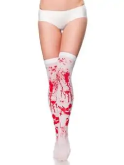 Blut-Stockings weiß/rot bestellen - Dessou24