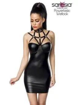 Harness-Wetlook-Minikleid schwarz von Saresia bestellen - Dessou24