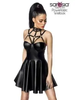 Harness- Wetlook-Kleid schwarz von Saresia bestellen - Dessou24