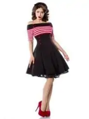 Vintage-Kleid schwarz/rot/weiß von Belsira bestellen - Dessou24