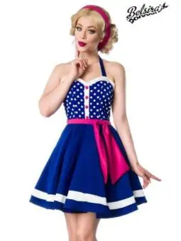 Neckholder Kleid blau/rosa/weiß von Belsira bestellen - Dessou24