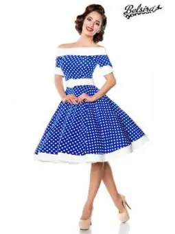 schulterfreies Swing-Kleid blau/weiß von Belsira bestellen - Dessou24