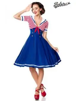 Swing-Kleid im Marinelook blau/rot/weiß von Belsira bestellen - Dessou24