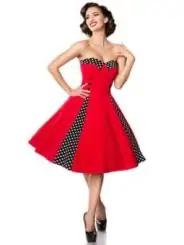 Vintage-Kleid mit Bolero rot/schwarz/weiß von Belsira