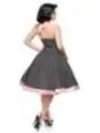 Vintage-Swing-Kleid Schwarz/Weiß/Rosa von Belsira