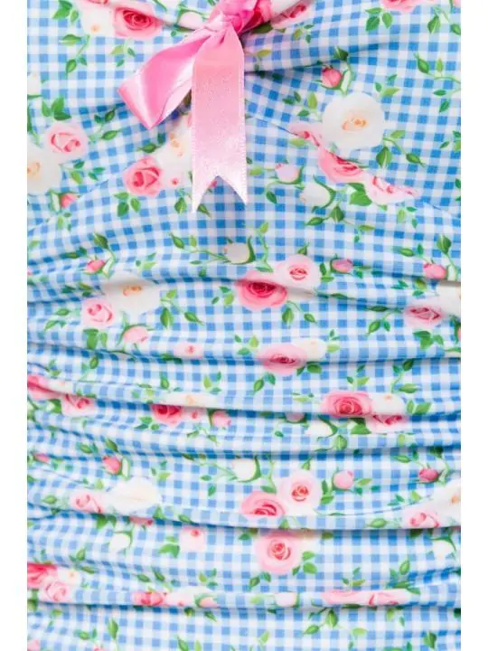 Vintage Badeanzug blau/rosa/weiß von Belsira bestellen - Dessou24