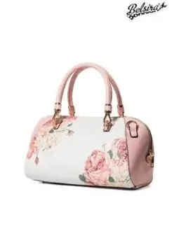 Retro Handtasche rosa/weiß bestellen - Dessou24