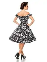 schulterfreies Kleid schwarz/weiß von Belsira bestellen - Dessou24