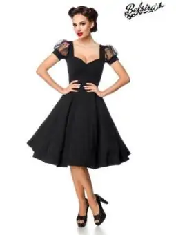 Kleid mit Puffärmeln schwarz von Belsira bestellen - Dessou24