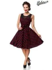 Kleid mit Dots schwarz/rot von Belsira