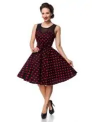Kleid mit Dots schwarz/rot von Belsira