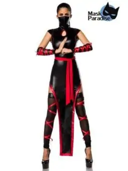 Ninjakostüm: Hot Ninja schwarz/rot von Mask Paradise bestellen - Dessou24