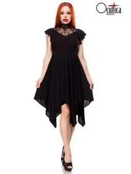 Kleid mit Spitzeneinsatz schwarz von Ocultica bestellen - Dessou24