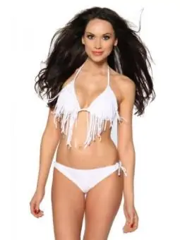 Bikini mit Fransen weiß bestellen - Dessou24