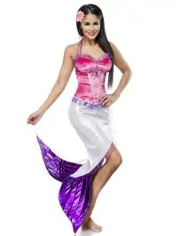 Mermaid Kostüm pink/silber bestellen - Dessou24