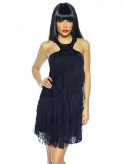 Neckholder-Kleid in Spitze schwarz bestellen - Dessou24