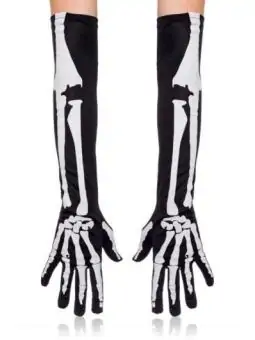 Skeletthandschuhe schwarz/weiß bestellen - Dessou24