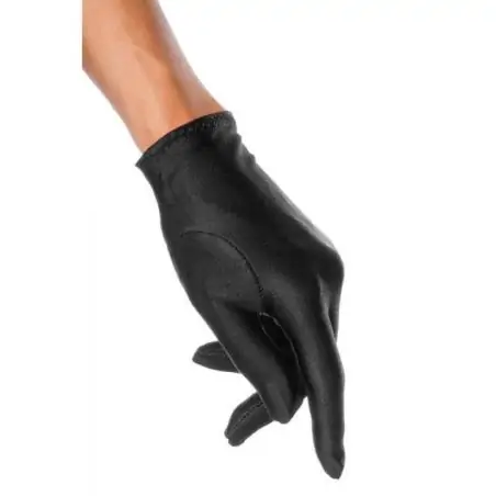 Satin-Handschuhe kurz schwarz