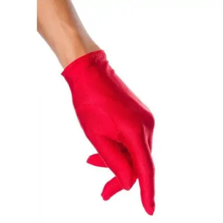 Satin-Handschuhe kurz rot