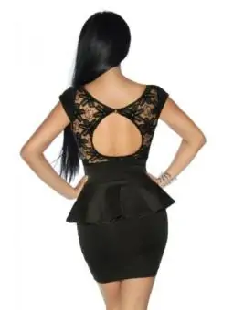 Kleid mit Spitze schwarz bestellen - Dessou24
