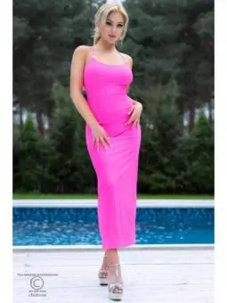 Langes Kleid Cr4379 Hot Pink von Chilirose bestellen - Dessou24
