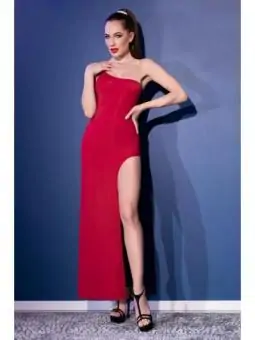 Langes Kleid Cr4443 Rot von Chilirose bestellen - Dessou24