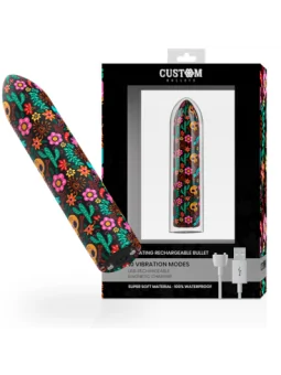 Wiederaufladbarer Bullet Vibrator Floral mit 10 Intensitäten von Custom Bullets bestellen - Dessou24