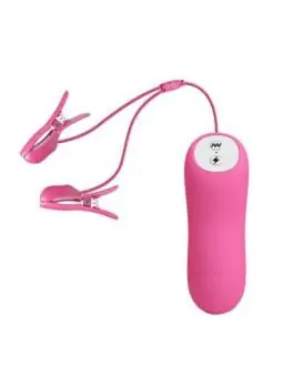 Romantic Wave Vibrierender und Eletric Shock Nipple Clamps Fuchsia von Baile Stimulation bestellen - Dessou24