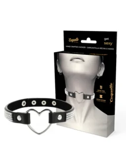 Handgefertigtes Halsband Vegan Kunstleder - Heart von Coquette Accessories bestellen - Dessou24