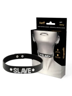 Handgefertigtes Halsband Vegan Kunstleder - Slave von Coquette Accessories bestellen - Dessou24