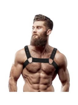 ATTITUDE verstellbarer Harness aus veganem Kunstleder in Einheitsgröße von Fetish Submissive Attitude bestellen - Dessou24