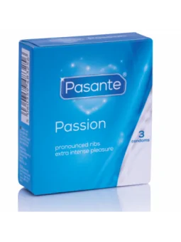 Ribbed Passion Kondome 3 Stück von Pasante bestellen - Dessou24