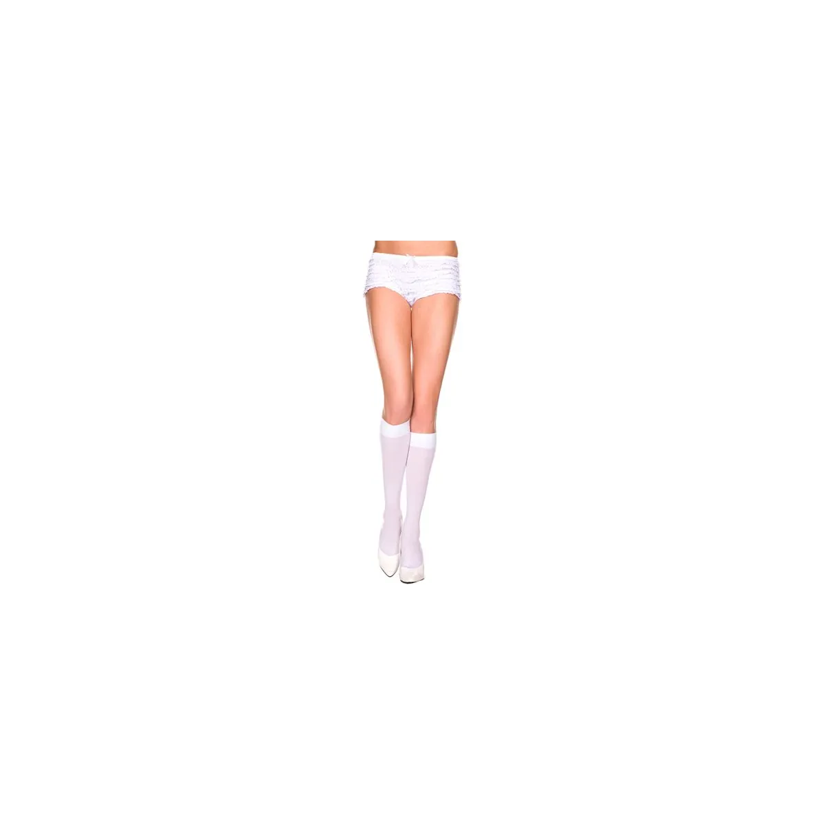 ♥ Blickdicht Kniehoch Weiss von Music Legs ♥ kaufen | Fesselliebe