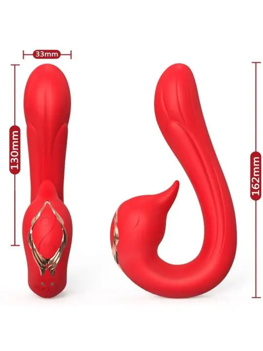 Delfin Vibrator Multiposition & Wärmeeffekt Rot von Armony Vibrators bestellen - Dessou24