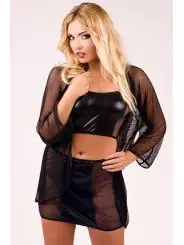 schwarzer Dressing Gown M/1032 von Andalea Dessous bestellen - Dessou24