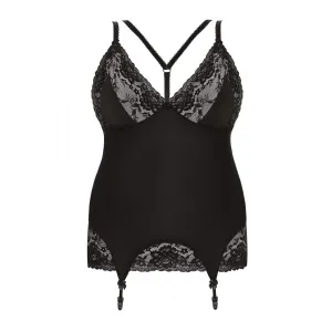 ♥ Schwarzes Strapshemd Kiri von Anais Apparel Plus Size ♥