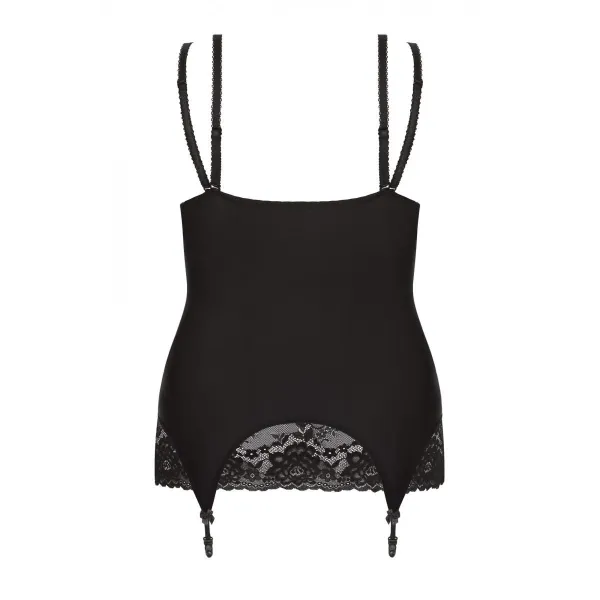 Schwarzes Strapshemd Kiri von Anais Apparel Plus Size | Fesselliebe.de