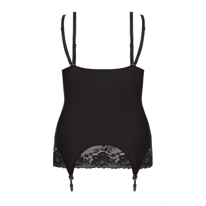 Schwarzes Strapshemd Kiri von Anais Apparel Plus Size | Fesselliebe.de