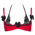 ♥ V-8771 Plus Size BH Rot-Schwarz von Axami Size Plus ♥