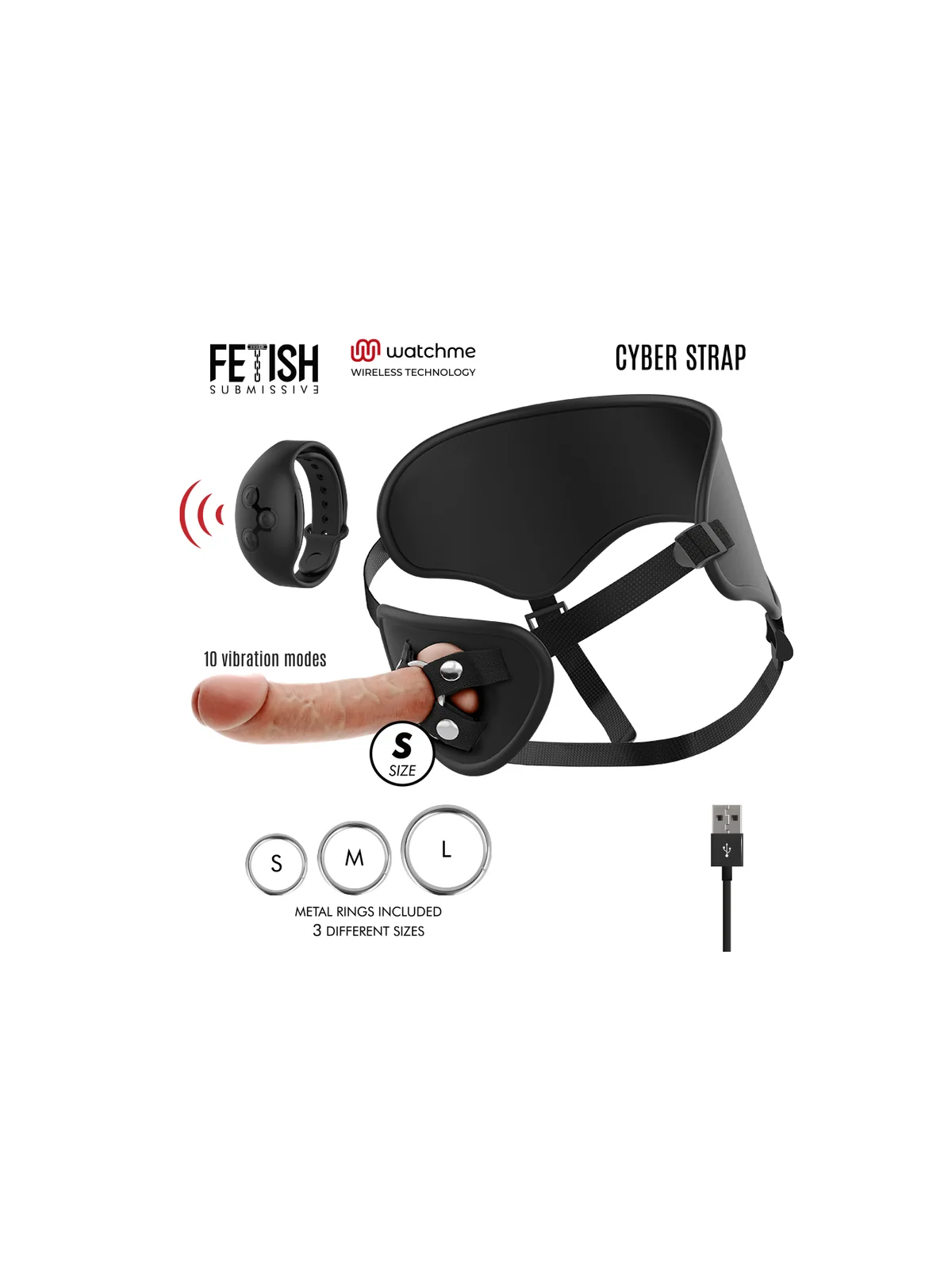 Cyber Strap Remote Harness Watcme Technology S von Fetish Submissive Cyber Strap